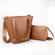Combo Sanias Handmade Leather Shoulder Bag + Sling Bag
