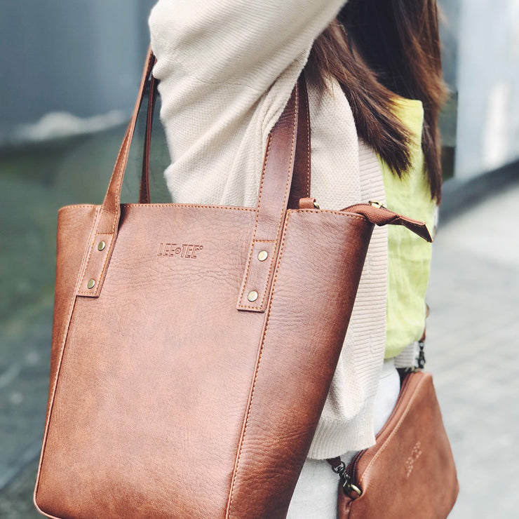 Combo Sanias Handmade Leather Shoulder Bag + Sling Bag