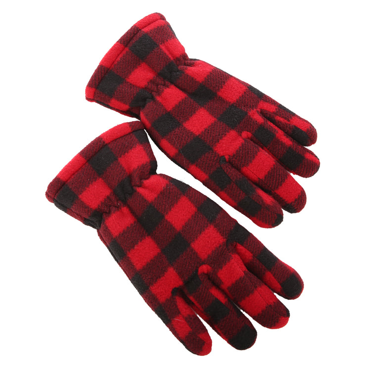 Buffalo Check Fleece Gloves