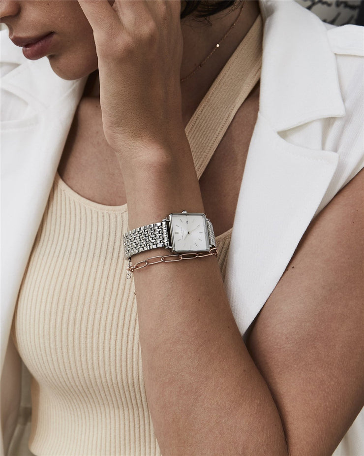 The Boxy White Silver (QWSS-Q08)