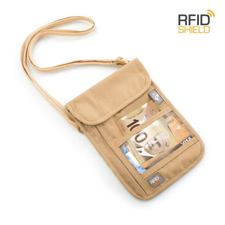 RFID Blocking Neck Wallet