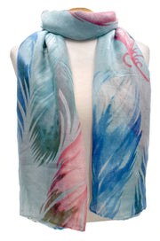 Scarf-Feathers-Blue