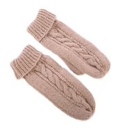 Cable Knit Mittens W/ Lining