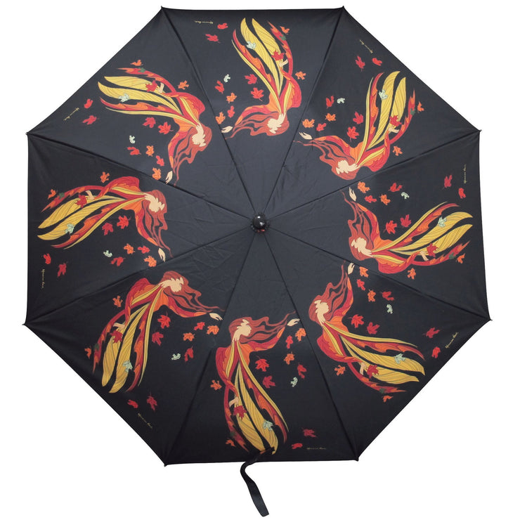 Maxine Noel Leaf Dancer Artist Collapsible Umbrella
