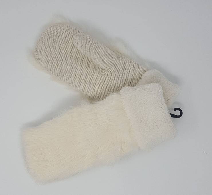 Fur Patch Cozy Mittens