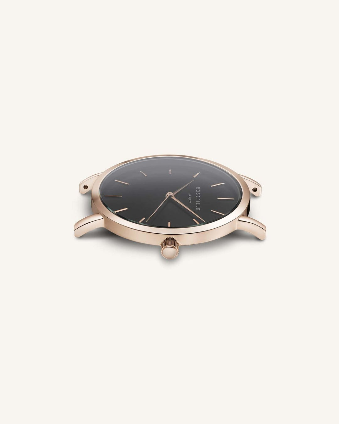Rosefield The Tribeca Black Rose Gold Watch Selena