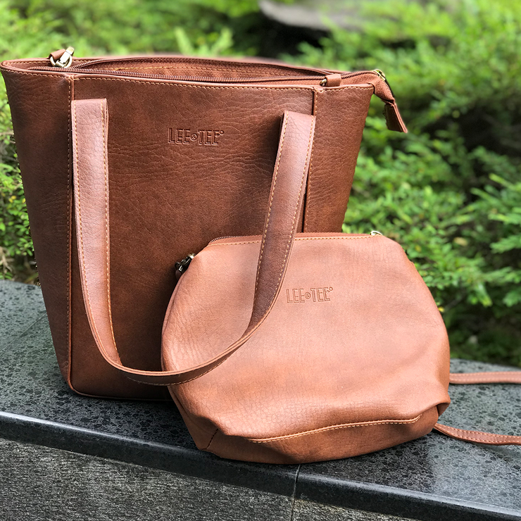 Combo Sanias Handmade Leather Shoulder Bag + Sling Bag